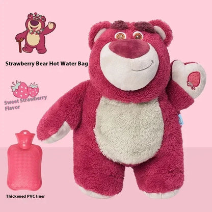 Original Disney Zoobies Hot Water Bag Warm Winter Plush Doll Plushie Lotso Stitch Doll 2-In-1 Useful Gift Toys For Children ﻿