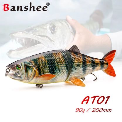 90g 200mm 2 Sections multi Jointed fishing lure Wobblers For Pike SeaBass Swimbait trout  Big Size hard artificail bait tuna