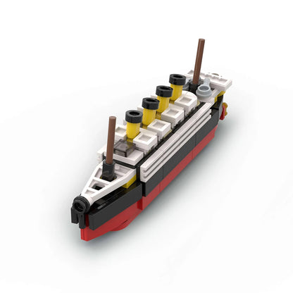 RMS Cruise Sank Titanic Break In Half With Case Model Sets Ship Building Blocks MOC Shipwreck Boat Construction Kid Toys Gifts