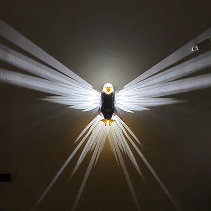 3D Wall Lamp Eagle Shape Projector Modern Creative Atmosphere Lamp Light 3D Print Body Animal Lighting Lustre Halloween Christma