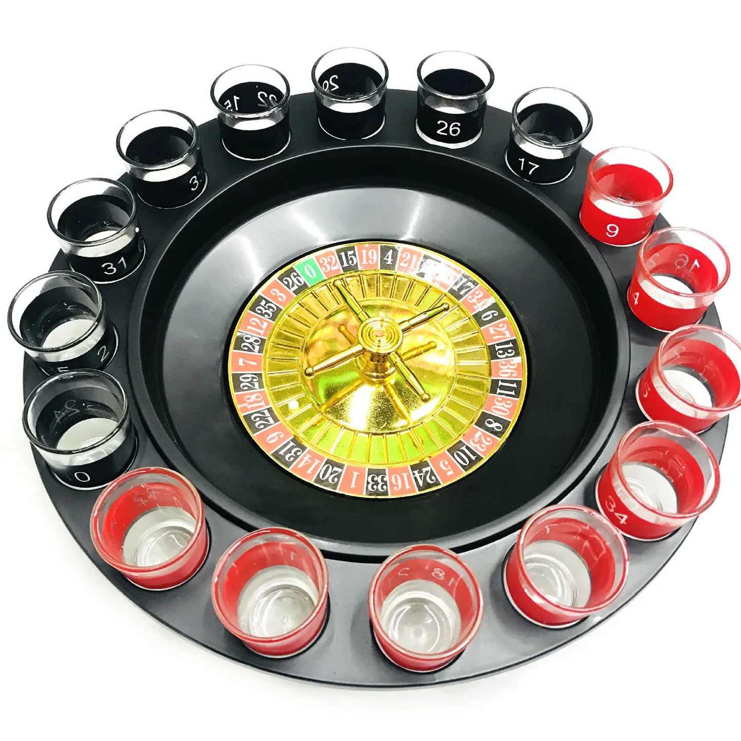 Vasos de chupito de 16 agujeros, copas de vino, juego de ruleta, juego de juegos para beber para fiestas, juego de ruleta de 16 chupitos, suministros para fiestas