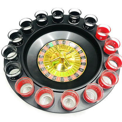 Vasos de chupito de 16 agujeros, copas de vino, juego de ruleta, juego de juegos para beber para fiestas, juego de ruleta de 16 chupitos, suministros para fiestas