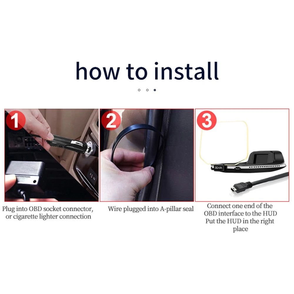 C3 12V Car HUD OBD2 Head Up Display GPS Navigation Digital Speedometer On Board Computer Projector OBD 2 Scanner Test Cartronics