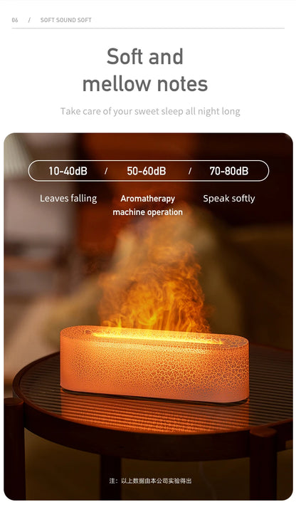 Vissko 7-Colorful Flame Diffuser USB Air Humidifier Aromatherapy Essential for Bedroom Yoga Home Oil Diffuser Fragrance Diffuser