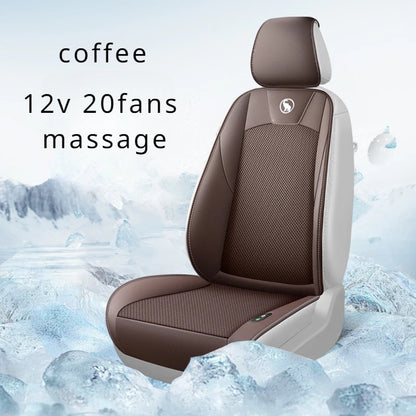 2024 Ventilation 16f/20fans Massage DC12V Car Ventilated Seat Blow Air Cushion Backrest Car Mounted Summer Ventilated Seat Pads