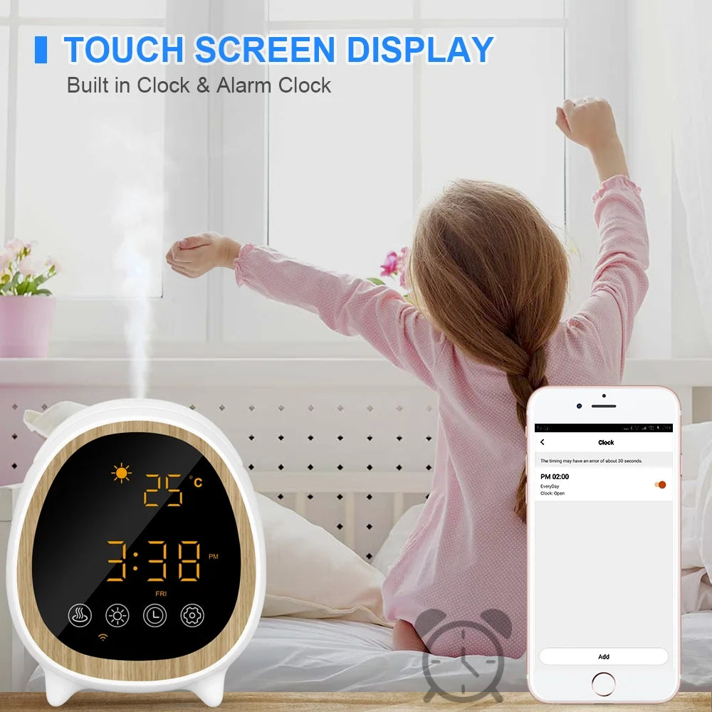 Tuya Smart WiFi Air Humidifier Essential Oil Diffuser With Alarm Time Clock Remote Control Aromatherapy Humidifiers Diffusers