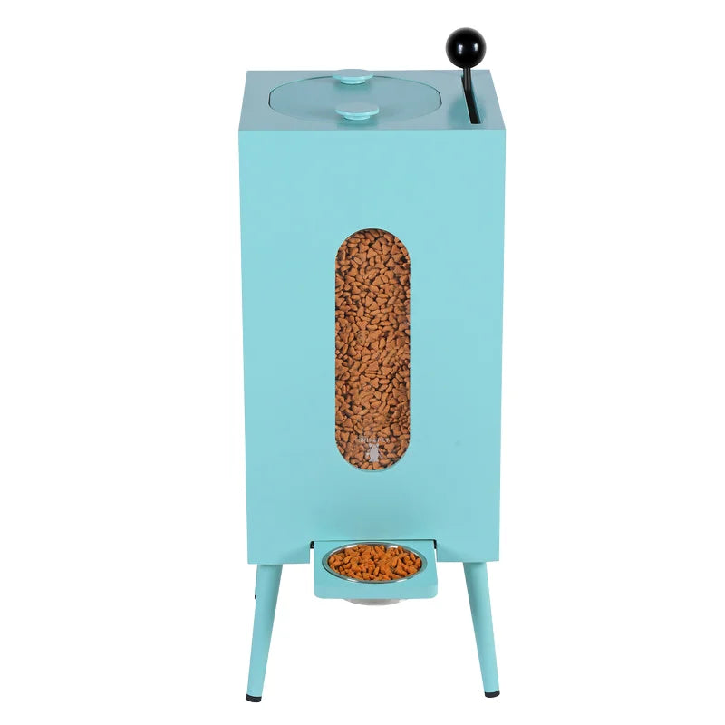 2024 New Wooden Cat and Dog Food Bowls Home Pet Feeder with Storage and Dispenser for Reptiles