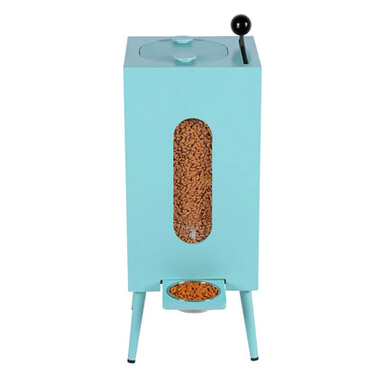 2024 New Wooden Cat and Dog Food Bowls Home Pet Feeder with Storage and Dispenser for Reptiles
