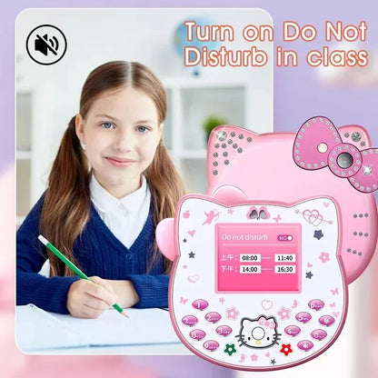 2024Hot Sanrio Hello Kitty Kawaii Mini Flip Phone I68 Girl Mobile Phone Student Anime Phone Music Mobile Phone Kid Birthday Gift