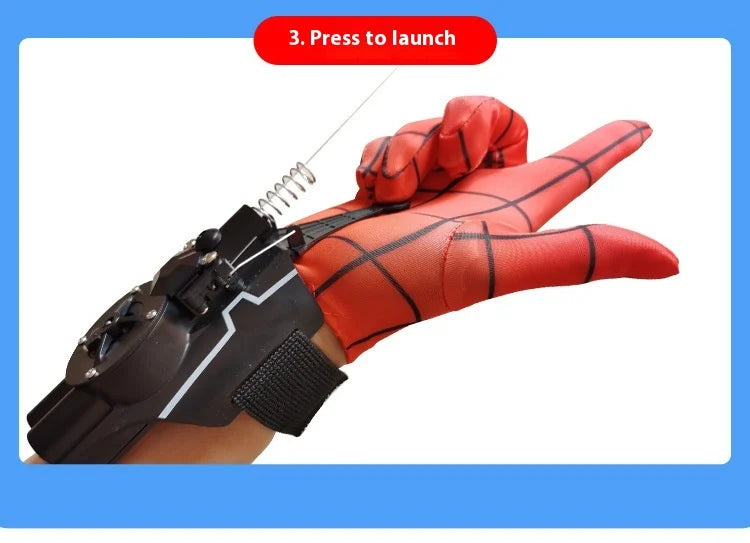 2024 New Spider Man Web Shooters Wrist Launcher Shooters Hot Peter Parker Cosplay Props Shooting Device Toy Set Boy Toy Gift