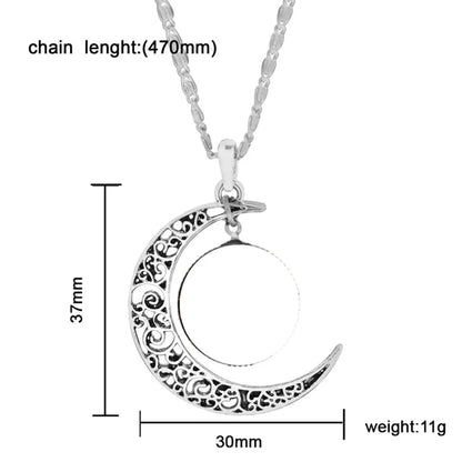 Collar con foto personalizado, cruz circular en forma de media luna, búho esférico, con una variedad de opciones de regalos para amigos