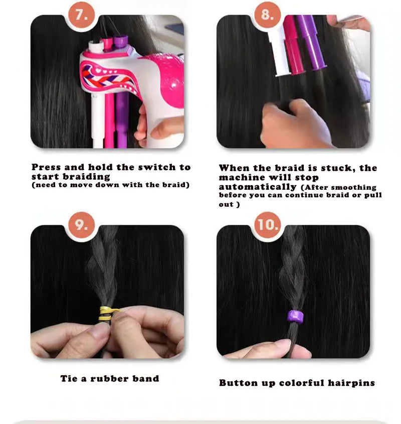 Automatic Hair BraiderElectric DIY Hair Weave Machine Twist Knitting Roll Twisted Braiding Hair Styling Tools Girl Gift