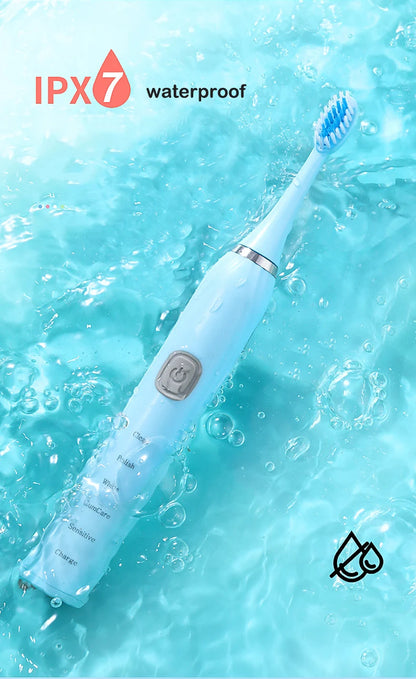 Sonic Electric Toothbrush 5 Mode USB Charger Timer Brush Rechargeable Deep Clean Tooth Brushes Replacement Heads Set For Adults