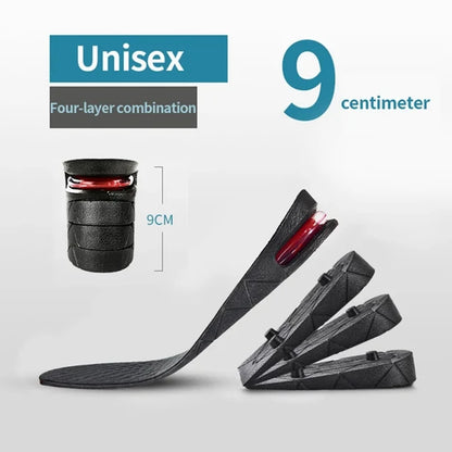 1Pair Height Increase Insole for Feet 3cm 5cm 7cm 9cm Variable Height Shoes Insoles Men Women Air Shock Absorbing Shoe Pads