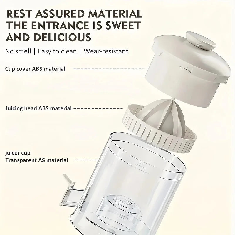 45W Electric Juicer 1500mAh Rechargeable Automatic Blender Fruit Squeezer  Portable Shakes Smoothie Fruit Separation Raw Juicer