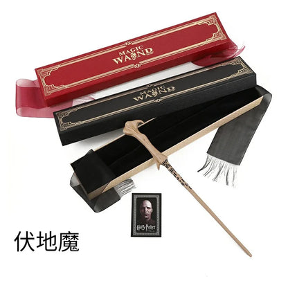 21styles Harry Magic Wand with Hot Stamping Ribbon Box Character Cards Resin Material Cosplay Hermione Prop Voldemort Potter Toy