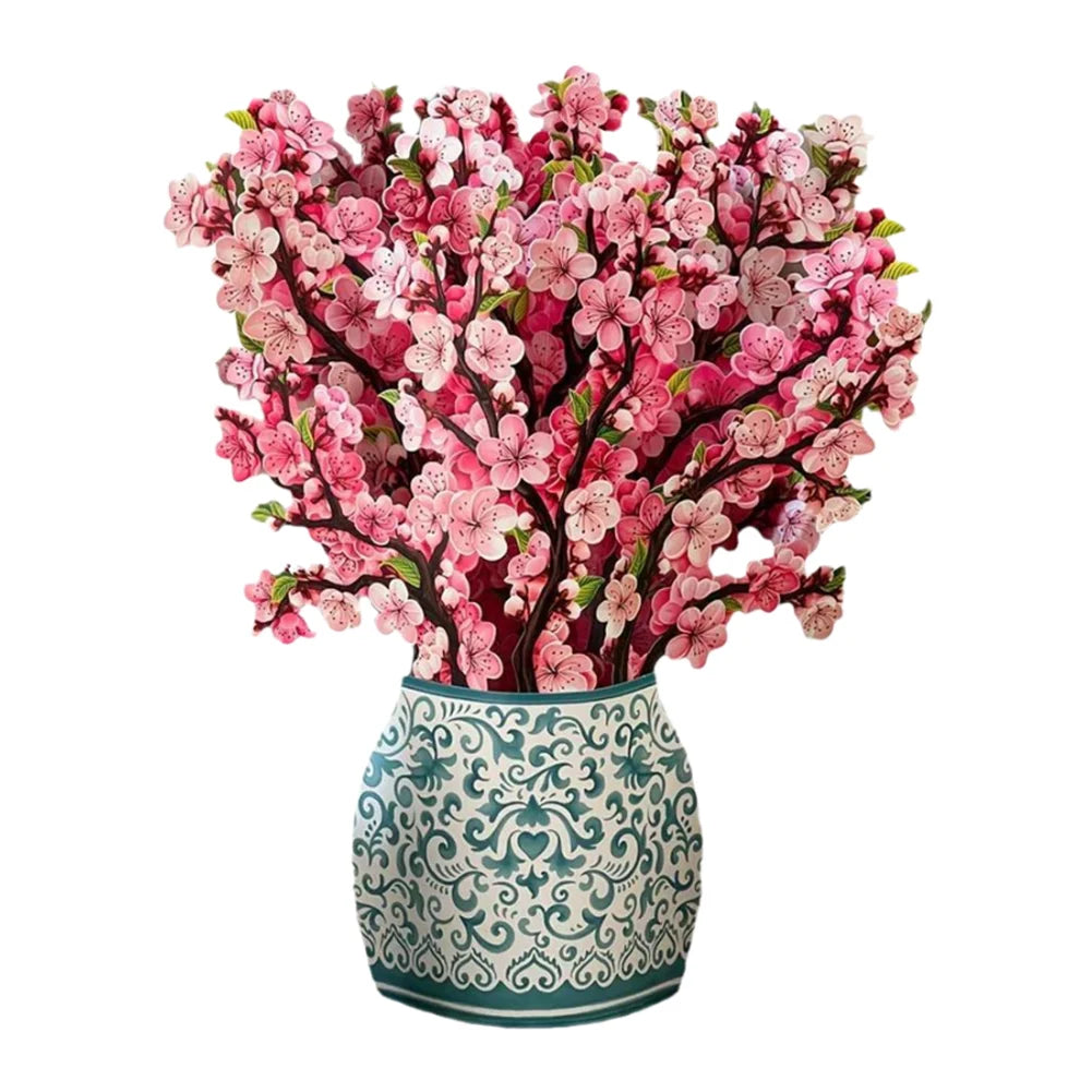 3D Pop Up Flower Greeting Card for Mothers Day Creative Multi-Style Bouquet Birthday Card Thank You Postcard for Birthday Easter