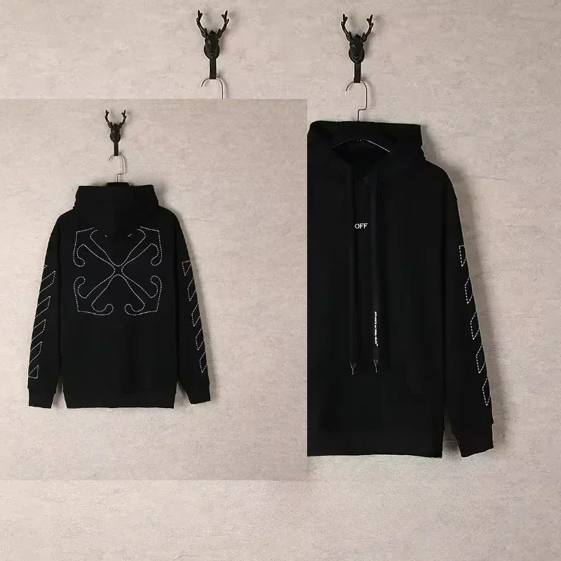 2025 Pullover Hoody Sweatshirt Trendy Men's Women's Kid's Hooded Sweatshirt Casual Autumn/winter Style Arrow Zebra Line