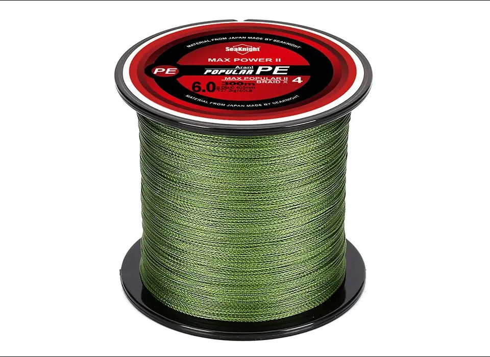 SeaKnight TriPoseidon Series 4 Strands Multifilament Fishing Line 300M PE Braided Line Smooth Carp Fishing 15lb 20lb 25lb 30lb