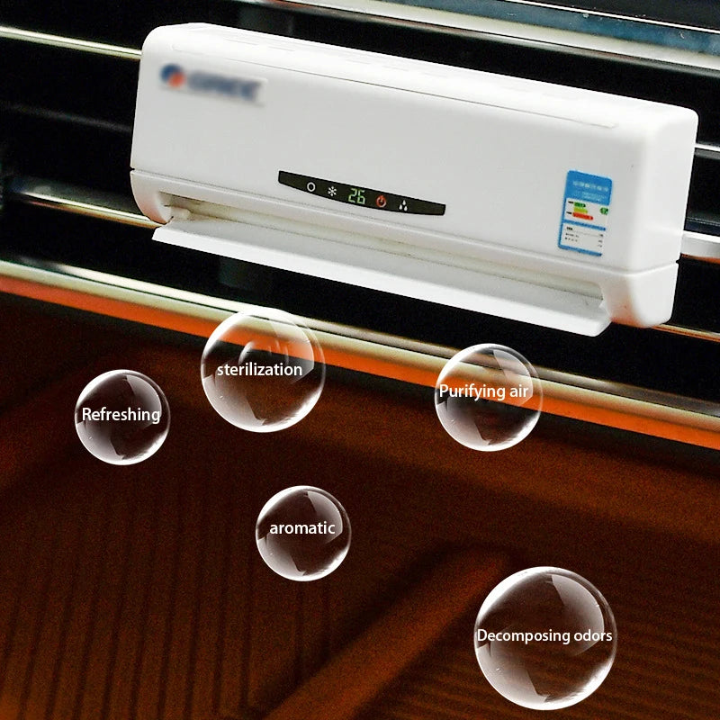 Solar Car Air Freshener Mini Air Conditioning Decorative Aromatherapy Machine Lasting Fragrance Decorative Perfume Decoration