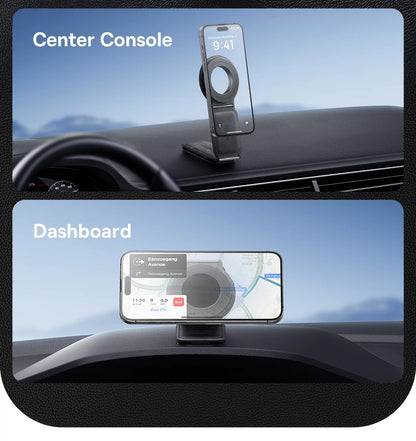 Baseus Car Phone Holder Magnetic Mobile Mount Bracket for Magsafe Foldable Car Phone Holder for iPhone 15 14 13 12 For Samsung