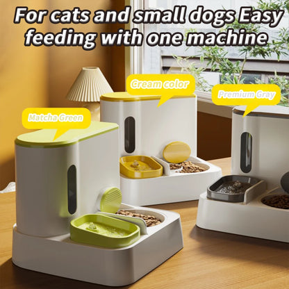 Comedero automático para perros y gatos 2 en 1 Comedero automático Dispensador de agua Juego de cuencos de agua y comida para mascotas Suministros para mascotas para perros y gatos