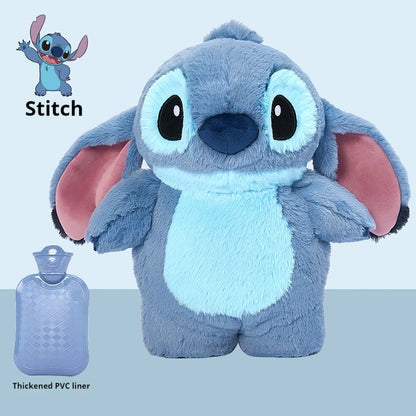 Original Disney Zoobies Hot Water Bag Warm Winter Plush Doll Plushie Lotso Stitch Doll 2-In-1 Useful Gift Toys For Children ﻿