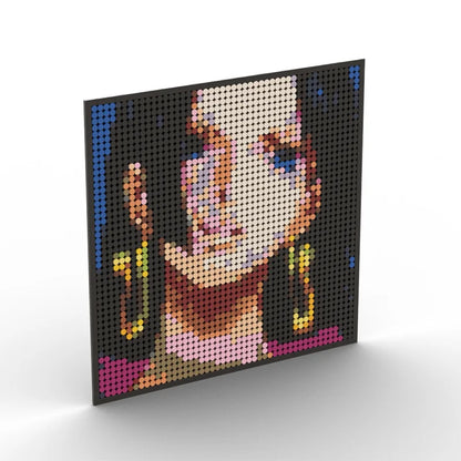 One Piece Anime Figures Luffy Brook Nami Robin Sanji Franky Blocks Brick Pixel Art Decoration Toys Kids Christmas Birthday Gifts