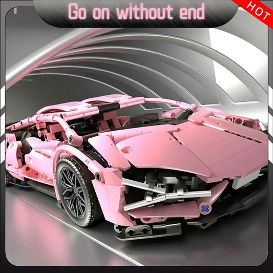 Super racing professional level puzzle children high difficulty assembling multi-functional movable racing accessories