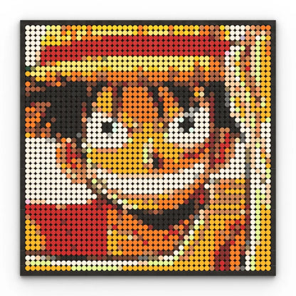 One Piece Anime Figures Luffy Brook Nami Robin Sanji Franky Blocks Brick Pixel Art Decoration Toys Kids Christmas Birthday Gifts