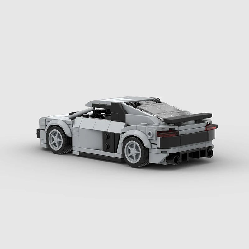 R8 MOC Car Speed Champions Super Race F1 Vehicle Model Building Block Creative Toy Racing Brick Technical Christmas Gift City