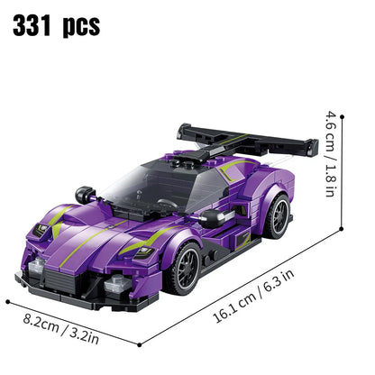 Speed Champions Series Racing Sports Vehiclea Technique Car Supercar Building Blocks Set Bricks Classic MOC Model Toys For Kids