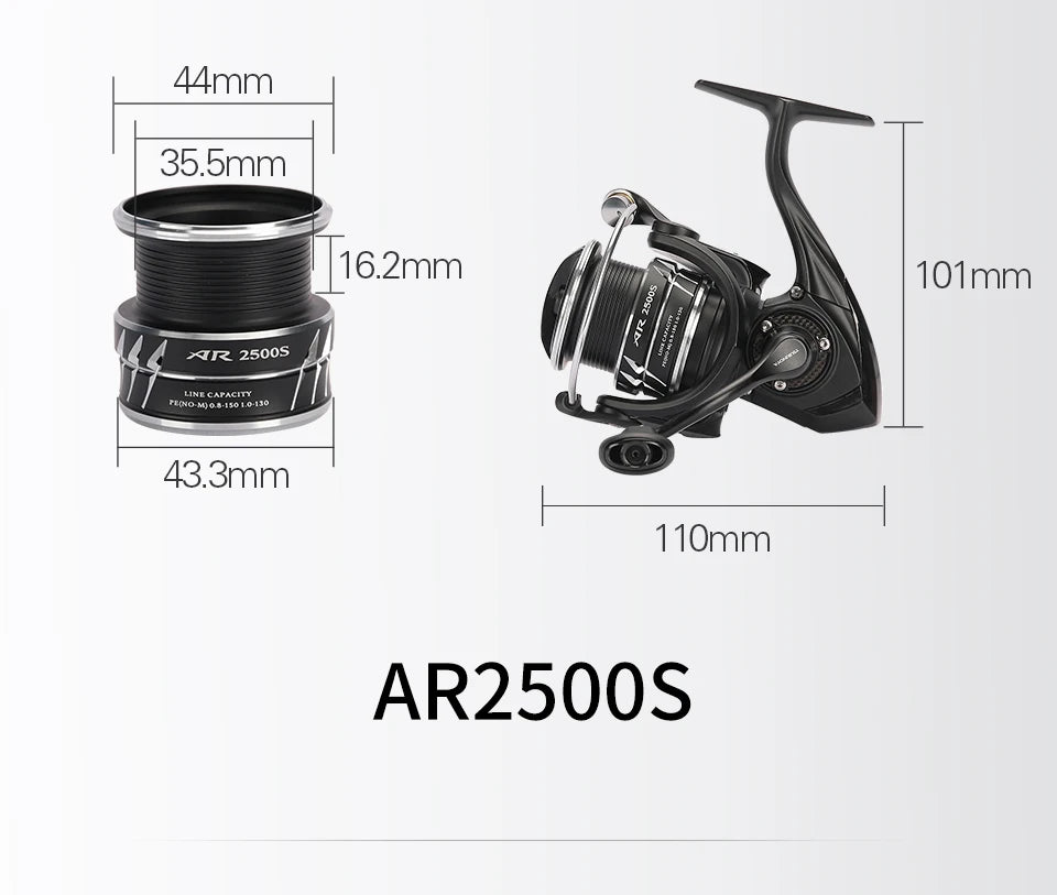 TSURINOYA NEW Spinning Fishing Reel ARTEMIS 800 1500S 2500SH 3000SH Shallow Spool Versatile Long Casting Reel High Speed Wheel