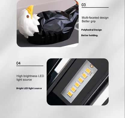 Lámpara de pared navideña con forma de búho y águila, proyector moderno y creativo, luz LED de pared con control remoto y ahorro de energía para Halloween