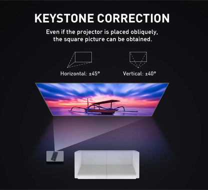 Portable mini projector android 9 1G 8G HD-MI input 3D 4K movie projector P09-II with mirroring DLP projector