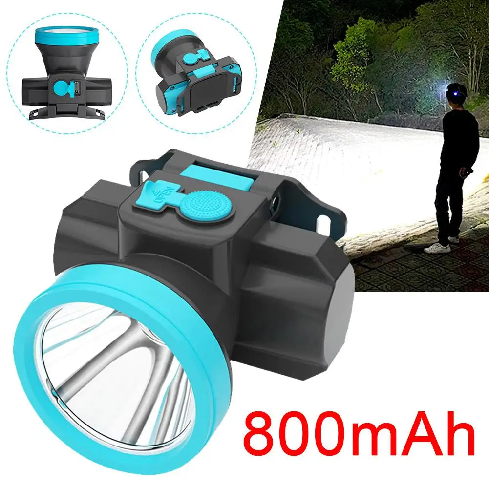 Portable Head Light LED Headlamp Rechargeable Head Torch Lamp Emergency Light Outdoor Camping Cycling Fishing Flashlight