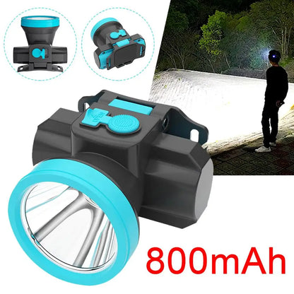 Portable Head Light LED Headlamp Rechargeable Head Torch Lamp Emergency Light Outdoor Camping Cycling Fishing Flashlight