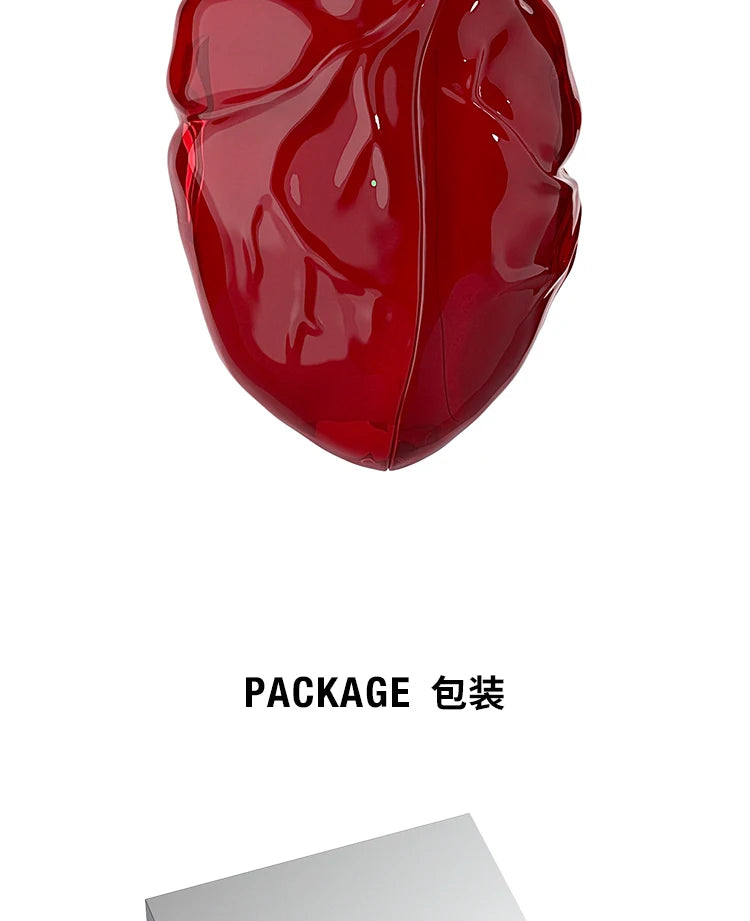 Airpods Earphone Case Original Design Transparent Red Heart Earphone Protective Cover Liquid Silicone Arpods 3 Protective Cover