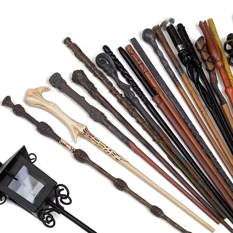 36 Styles Harry Magic Wand Resin Material Built in Steel Core Dumbledore Staff Cosplay Voldemort Props Christmas Gift Kid