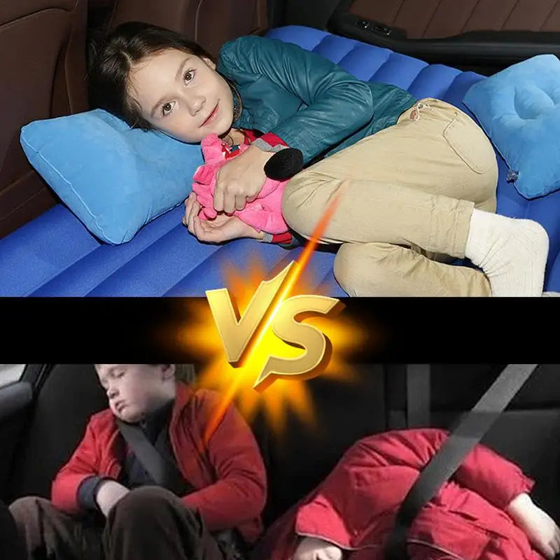 UniversalInflatable Car Mattress Back Seat Travel Bed With Air Mat Rear Seat Sleeping Mat Car Sofa Pillow Instrument  Camping