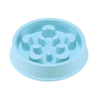 Pet Dog Bowl Slow Food Feeder Non-slip Anti Choking Cat Thickened Plastic Plate Bowls Healthy Anxiety Relief Dish Pet Supply