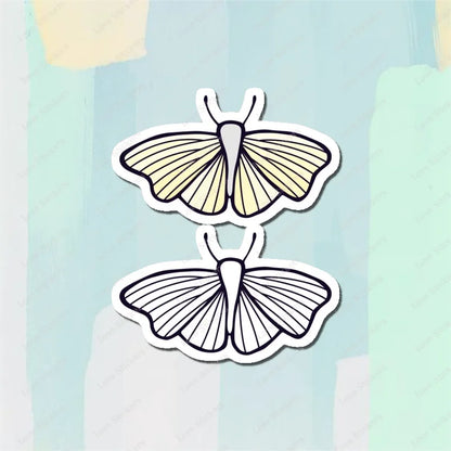 Pastel Moths 5PCS Stickers for Living Room Bumper Anime Cute Kid Car Art Print Window Home Decor