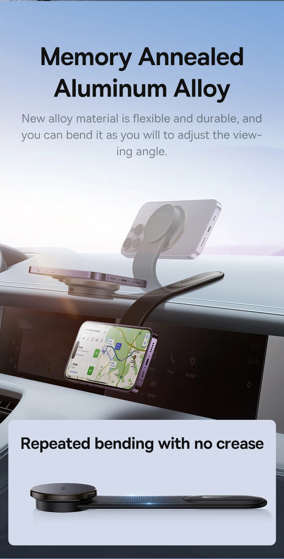 Baseus C02 Pro Series Magnetic Wireless Charging Car Mount Cluster Black