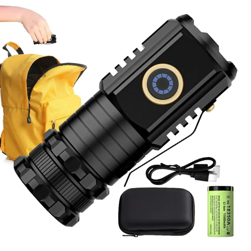 Portable Magnetic Flashlight LED Waterproof Magnetic Flashlight Aluminum Alloy Powerful Torch with P35 Lamp Beads