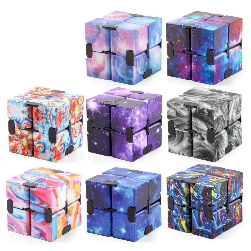 Starry Sky Infinity Cube Square Puzzle Toys Relieve Stress Hand Game Four Corner Maze Toys Children Adult Decompression fidget