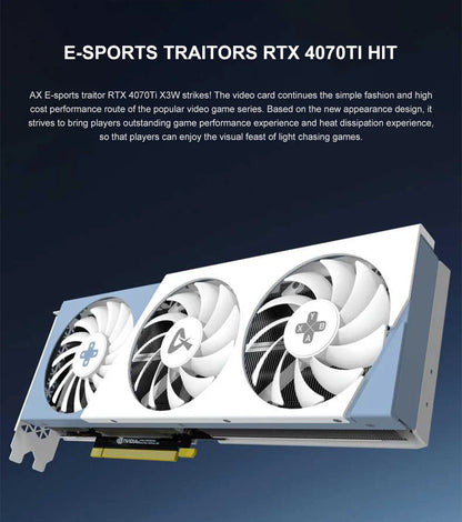 USADO AX GAMING RTX 4070 RTX 4070Ti RTX3070TI RTX 4060 RTX 4060ti RTX 4080 Tarjeta Gráfica Tarjetas de Video placa de video Nvidia GDDR6X