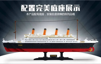 Titanic Rms Cruise Boat Ship City Model Building Kits 3d Blocks Educational Figures Diy Toys Hobbies For Children Bricks
