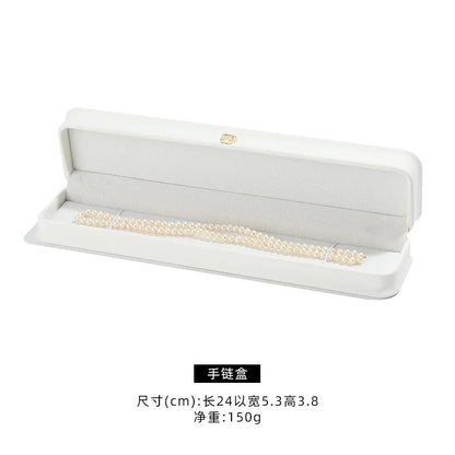 1 boîte à bijoux en cuir pour bague de mariage, pendentif, bracelet, collier, étui de rangement, emballage cadeau, boîte de présentation, vente en gros