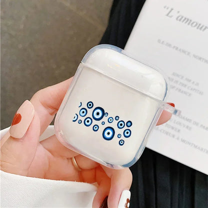 Turkish Lucky Eye Blue Evil Clear Earphone Case for Airpods 1 2 3 4 4th Pro 1 2 Bluetooth Earphone Cover Soft Silicone Coque