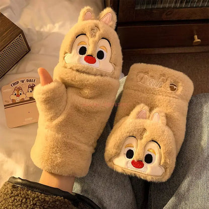 Original Disney Stitch Alex Didi Ear Muffs Gloves Plush Windproof Warm Cute 2024 New Ear Bags Children Ear Cover Winter Kid Gift